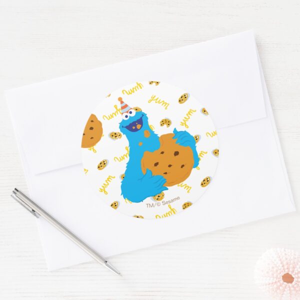 It's_a_Cookie_Party_Pattern_Classic_Round_Sticker_3 Its A Cookie Party Pattern Classic Round Sticker