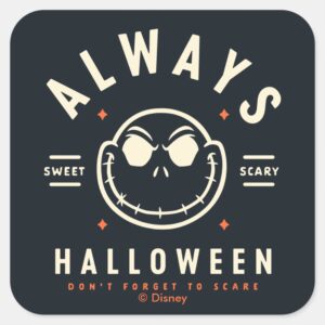 Jack_Skellington_-_Always_Halloween_Square_Sticker_2 Jack Skellington Always Halloween Square Sticker