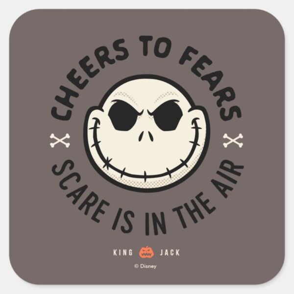 Jack_Skellington_-_Cheers_To_Fears_Square_Sticker_1 Jack Skellington Cheers To Fears Square Sticker
