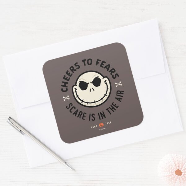 Jack_Skellington_-_Cheers_To_Fears_Square_Sticker_3 Jack Skellington Cheers To Fears Square Sticker