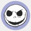 Jack_Skellington_-_Head_Classic_Round_Sticker_2 Jack Skellington Head Classic Round Sticker