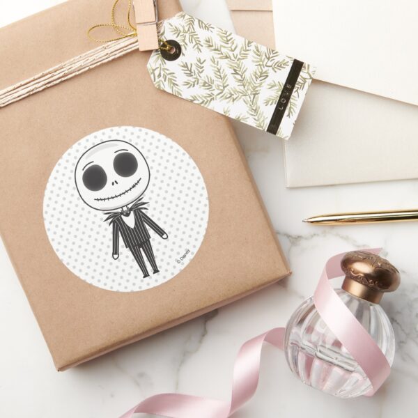 Jack_Skellington_Emoji_Classic_Round_Sticker_6 Jack Skellington Emoji Classic Round Sticker