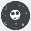 Jack_Skellington_Head_&_Stars_Pattern_Classic_Round_Sticker_1 Jack Skellington Head Stars Pattern Classic Round Sticker