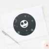 Jack_Skellington_Head_&_Stars_Pattern_Classic_Round_Sticker_3 Jack Skellington Head Stars Pattern Classic Round Sticker