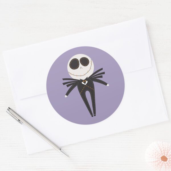 Jack_Skellington_Pook-a-Looz_Classic_Round_Sticker_4 Jack Skellington Pook A Looz Classic Round Sticker