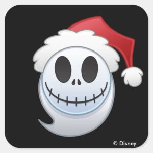 Jack Skellington Santa Emoji Square Sticker