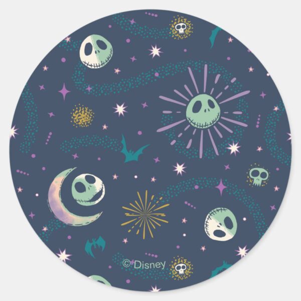 Jack_Skellington_Sun,_Moon,_&_Stars_Tarot_Pattern_Classic_Round_Sticker_1 Jack Skellington Sun Moon Stars Tarot Pattern Classic Round Sticker
