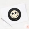 Jack_Skellington_&_Cross_Bones_Pattern_Classic_Round_Sticker_4 Jack Skellington Cross Bones Pattern Classic Round Sticker