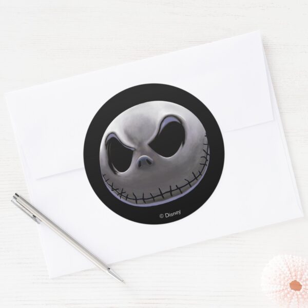 Jack_Skellington___Master_of_Fright_Classic_Round_Sticker_4 Jack Skellington Master Of Fright Classic Round Sticker