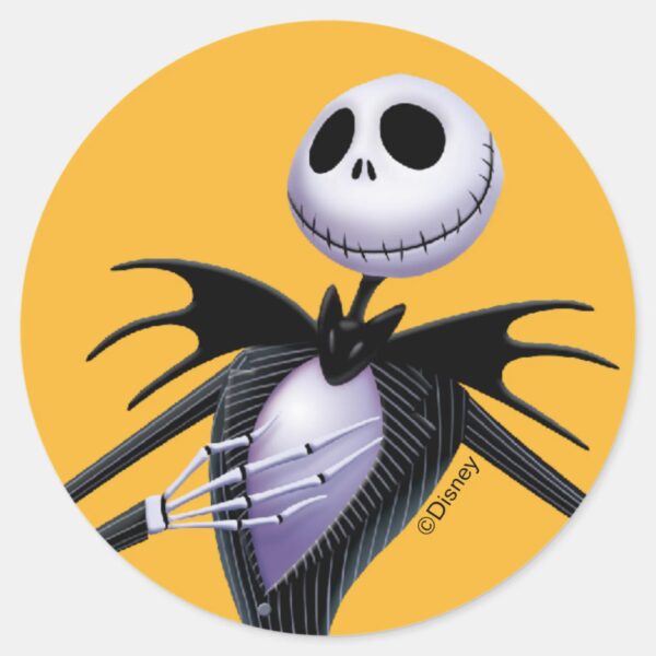 Jack_Skellington___Posing_Classic_Round_Sticker_2 Jack Skellington Posing Classic Round Sticker