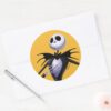 Jack_Skellington___Posing_Classic_Round_Sticker_4 Jack Skellington Posing Classic Round Sticker