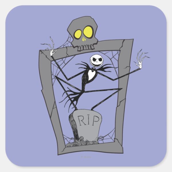 Jack_Skellington___RIP_Square_Sticker_1 Jack Skellington RIP Square Sticker