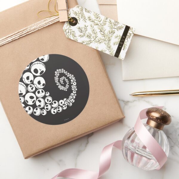 Jack_Skellington___Skull_Swirl_Classic_Round_Sticker_6 Jack Skellington Skull Swirl Classic Round Sticker