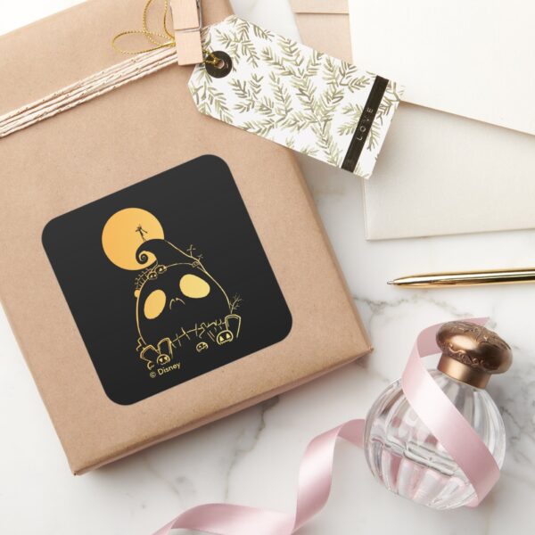 Jack_Skellington_on_Jack_Themed_Spiral_Hill_Square_Sticker_6 Jack Skellington On Jack Themed Spiral Hill Square Sticker