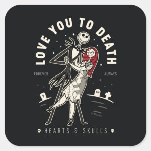 Jack_&_Sally_-_Love_You_To_Death,_Forever,_Always_Square_Sticker_1 Jack Sally Love You To Death Forever Always Square Sticker