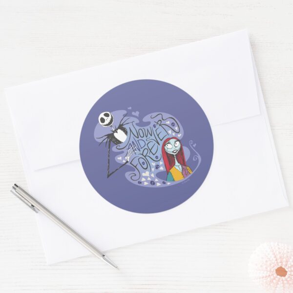 Jack_and_Sally_-_Now_and_Forever_Classic_Round_Sticker_3 Jack And Sally Now And Forever Classic Round Sticker