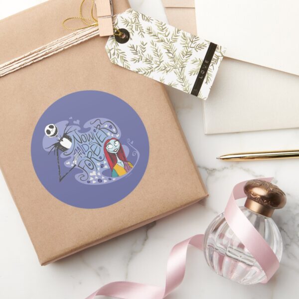 Jack_and_Sally_-_Now_and_Forever_Classic_Round_Sticker_5 Jack And Sally Now And Forever Classic Round Sticker