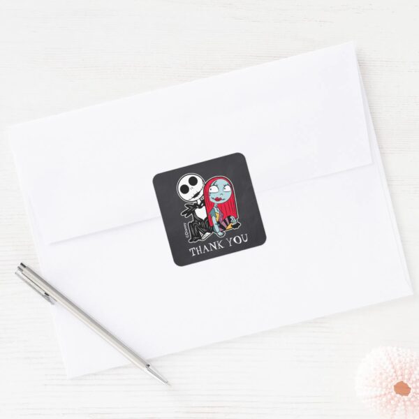 Jack_and_Sally_Baby_Shower_Thank_You_Square_Sticker_4 Jack And Sally Baby Shower Thank You Square Sticker