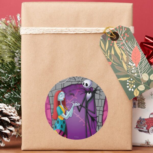 Jack_and_Sally_Holding_Hands_Classic_Round_Sticker_5 Jack And Sally Holding Hands Classic Round Sticker