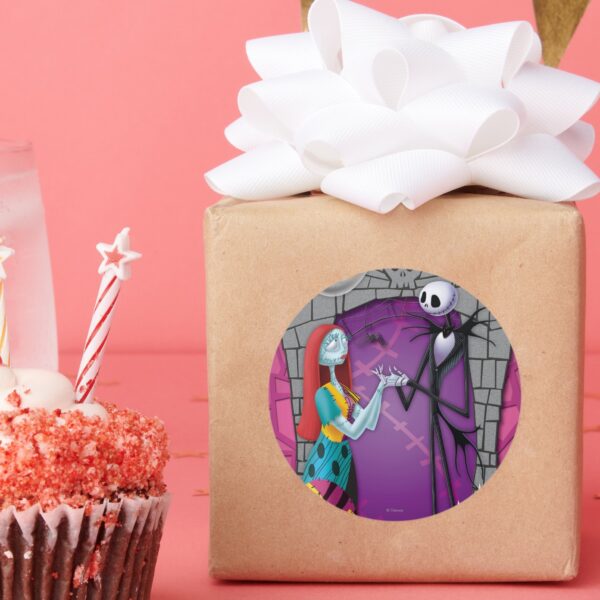 Jack_and_Sally_Holding_Hands_Classic_Round_Sticker_6 Jack And Sally Holding Hands Classic Round Sticker