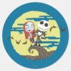 Jack_and_Sally___Cute_Moon_Classic_Round_Sticker_1 Jack And Sally Cute Moon Classic Round Sticker