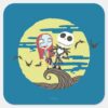 Jack And Sally Cute Moon Square Sticker
