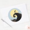 Jack_and_Sally___Moon_Silhouette_Classic_Round_Sticker_4 Jack And Sally Moon Silhouette Classic Round Sticker