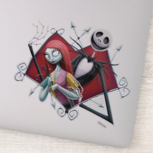 Jack And Sally In Heart Sticker