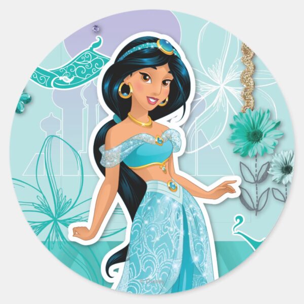 Jasmine_-_Courageous_Classic_Round_Sticker_1 Jasmine Courageous Classic Round Sticker