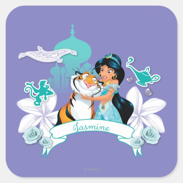 Jasmine_-_Gentle_and_Graceful_Square_Sticker_1 Jasmine Gentle And Graceful Square Sticker