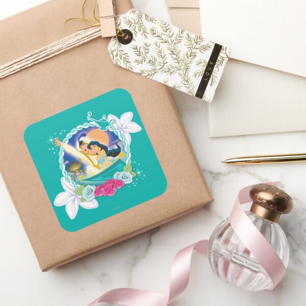 Jasmine_-_Ready_for_Adventure!_Square_Sticker_5 Jasmine Ready For Adventure Square Sticker