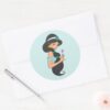Jasmine_Holding_Flower_Classic_Round_Sticker_3 Jasmine Holding Flower Classic Round Sticker