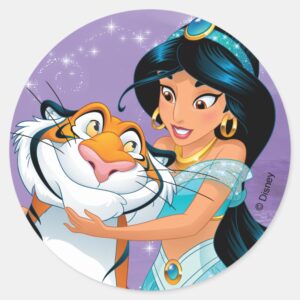 Jasmine Besties Rule Classic Round Sticker