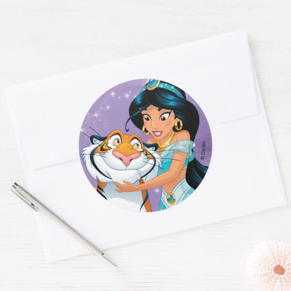 Jasmine Besties Rule Classic Round Sticker