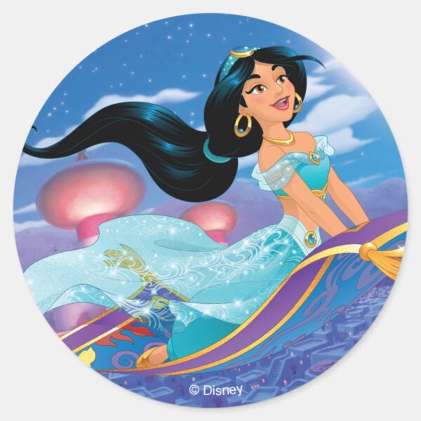 Jasmine___Dream_Big_Classic_Round_Sticker_1 Jasmine Dream Big Classic Round Sticker