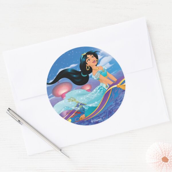 Jasmine___Dream_Big_Classic_Round_Sticker_3 Jasmine Dream Big Classic Round Sticker