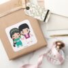 Jasmine And Aladdin Emoji Square Sticker