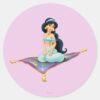 Jasmine_on_Magic_Carpet_Classic_Round_Sticker_1 Jasmine On Magic Carpet Classic Round Sticker