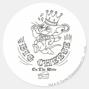 Jerry Big Cheese On The Moon 1 Classic Round Sticker