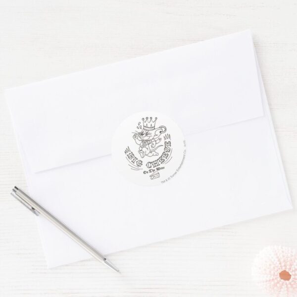 Jerry_Big_Cheese_On_The_Moon_1_Classic_Round_Sticker_3 Jerry Big Cheese On The Moon 1 Classic Round Sticker