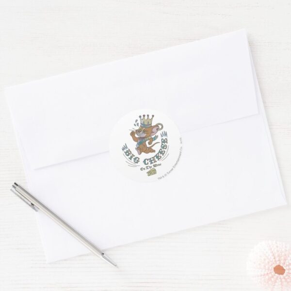 Jerry_Big_Cheese_On_The_Moon_2_Classic_Round_Sticker_3 Jerry Big Cheese On The Moon 2 Classic Round Sticker