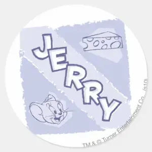 Jerry Blue Cheese Logo Classic Round Sticker