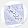 Jerry Blue Cheese Logo Classic Round Sticker