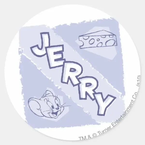 Jerry Blue Cheese Logo Classic Round Sticker