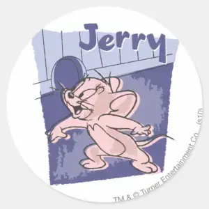 Jerry Blue Classic Round Sticker