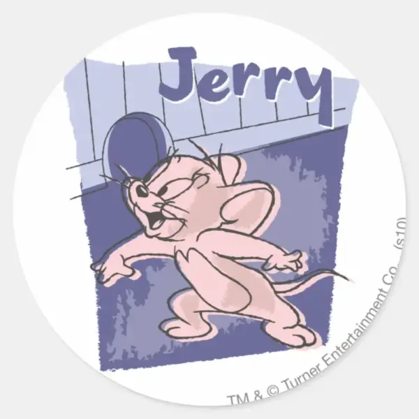 Jerry Blue Classic Round Sticker
