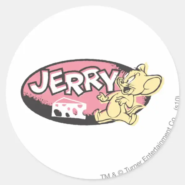 Jerry Cheese Logo Classic Round Sticker
