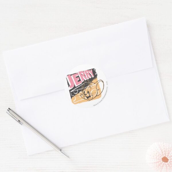 Jerry Face On Cheese Classic Round Sticker