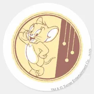 Jerry In Circle Classic Round Sticker