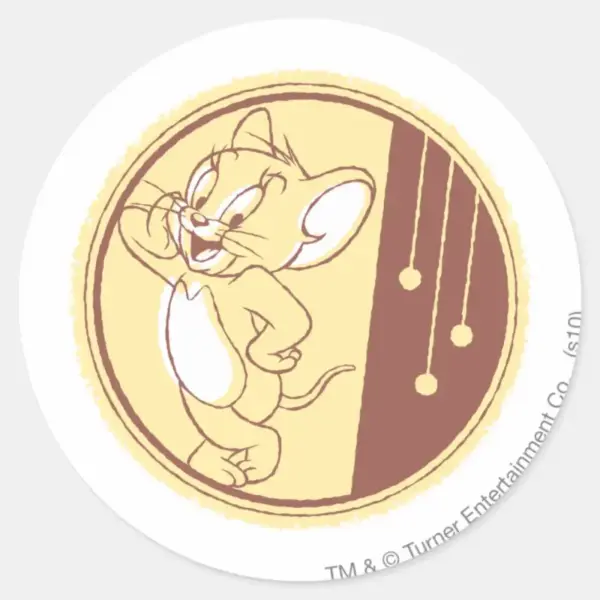 Jerry In Circle Classic Round Sticker